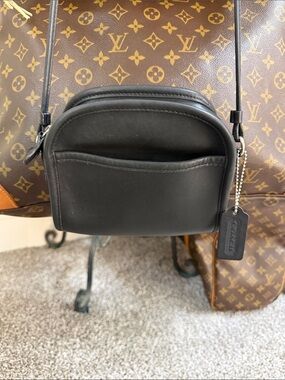 Vintage Coach Black Leather Crossbody Bag Style #9017 ABBIE Dust-bag Included